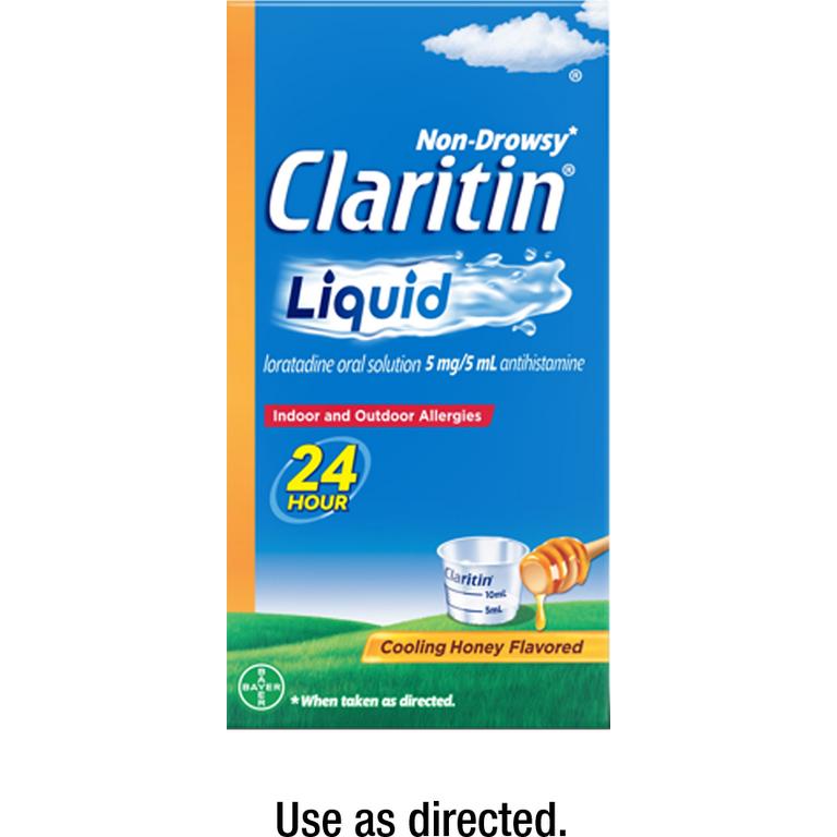 $3 off 1 on any ONE (1) Non-Drowsy Claritin® Allergy Cooling Honey Flavored Liquid 2.7oz