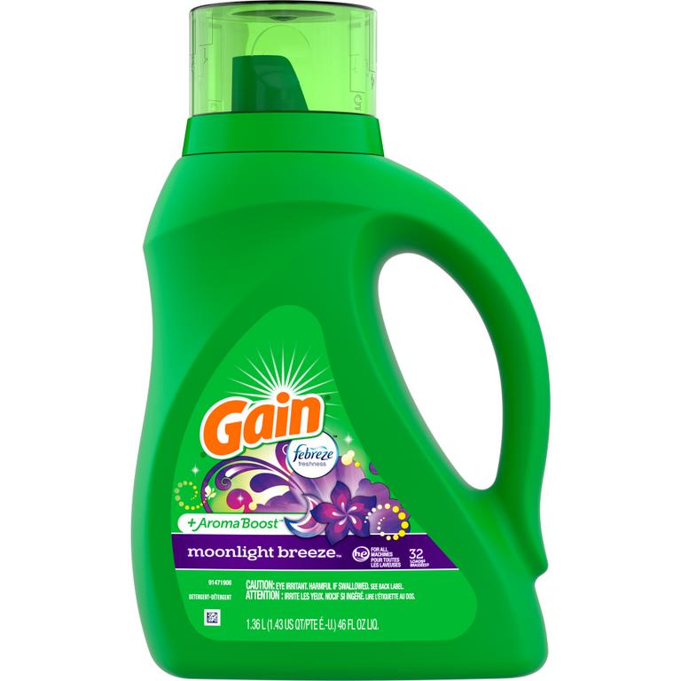 $1 off 1 ONE Gain Liquid Laundry Detergent 39-46 oz OR Gain Powder Laundry Detergent 30 oz (excludes Gain Rinse, Gain Flings, Gain Ultra Flings, Gain Liquid Fabric Softeners, Gain Essential Oils, Gain Fireworks, Gain Sheets and trial/travel size).