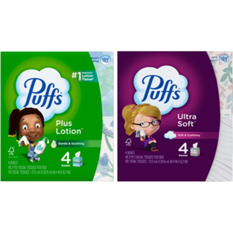 $0.75 off 1 ONE Puffs Facial Tissue 4-Pack Select Varieties