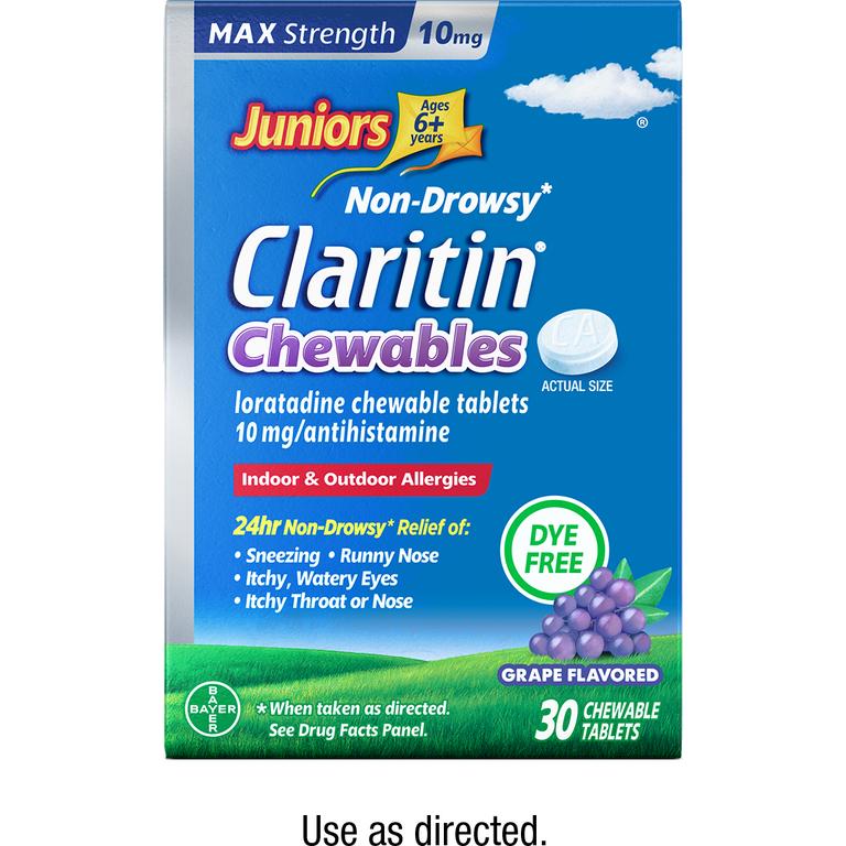 $7 off 1 on any ONE (1) Non-Drowsy Claritin® Max Strength 10mg Chewables for Juniors 30ct