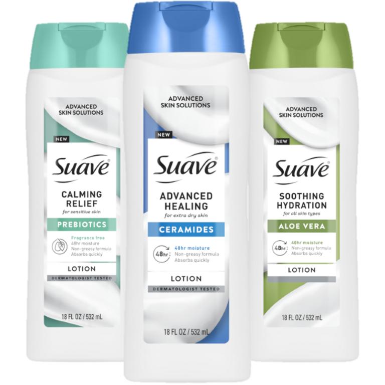 $1 off 1 ONE (1) Suave Hand and Body Lotion product any variety.
