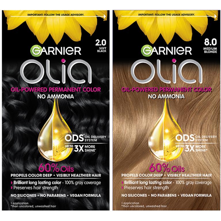 $4 off 2 on TWO (2) select Garnier Olia Hair Color products