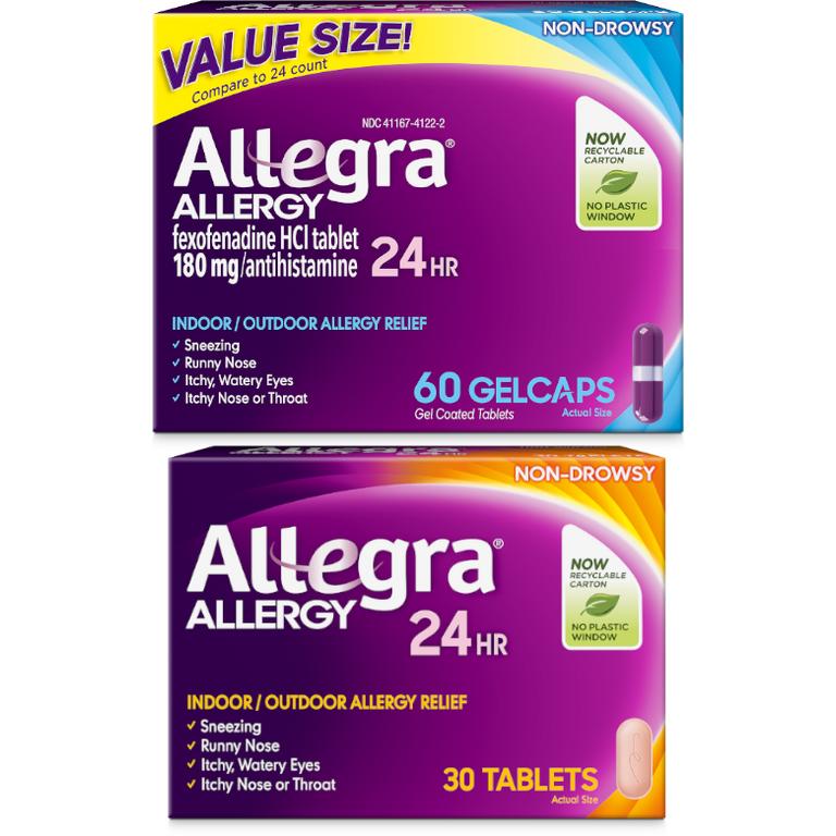 $5 off 1 on ONE (1) Allegra® Adult Allergy Product (excluding 5ct, 12ct, 90ct Tablets)
