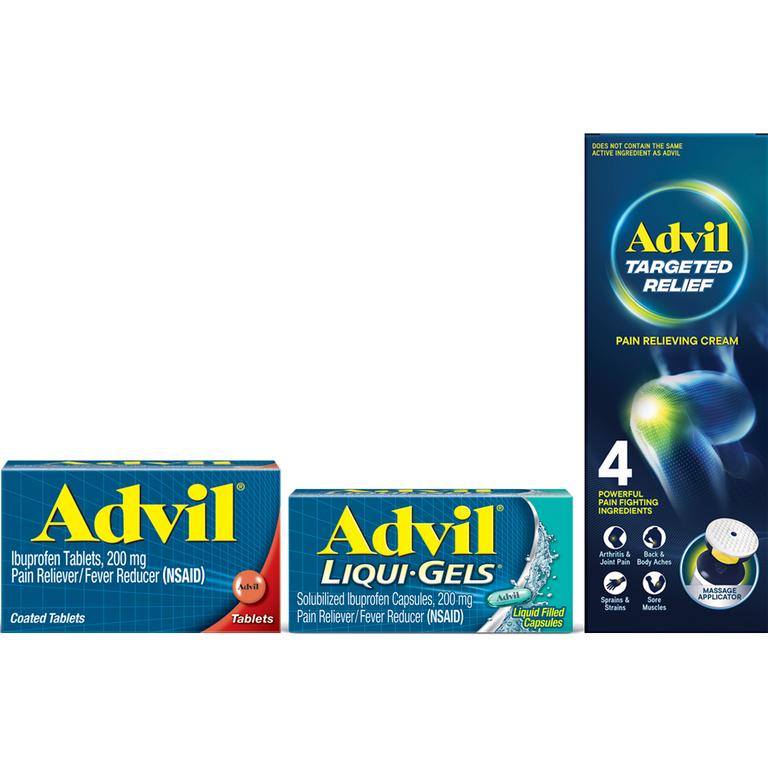 $4 off 1 on any ONE (1) Advil 144ct+, PM 80ct+, or Targeted Relief