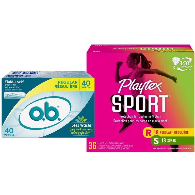 $1.50 off 1 on any ONE (1) Playtex® Sport® 14ct-36ct or o.b.® Tampons 40ct.