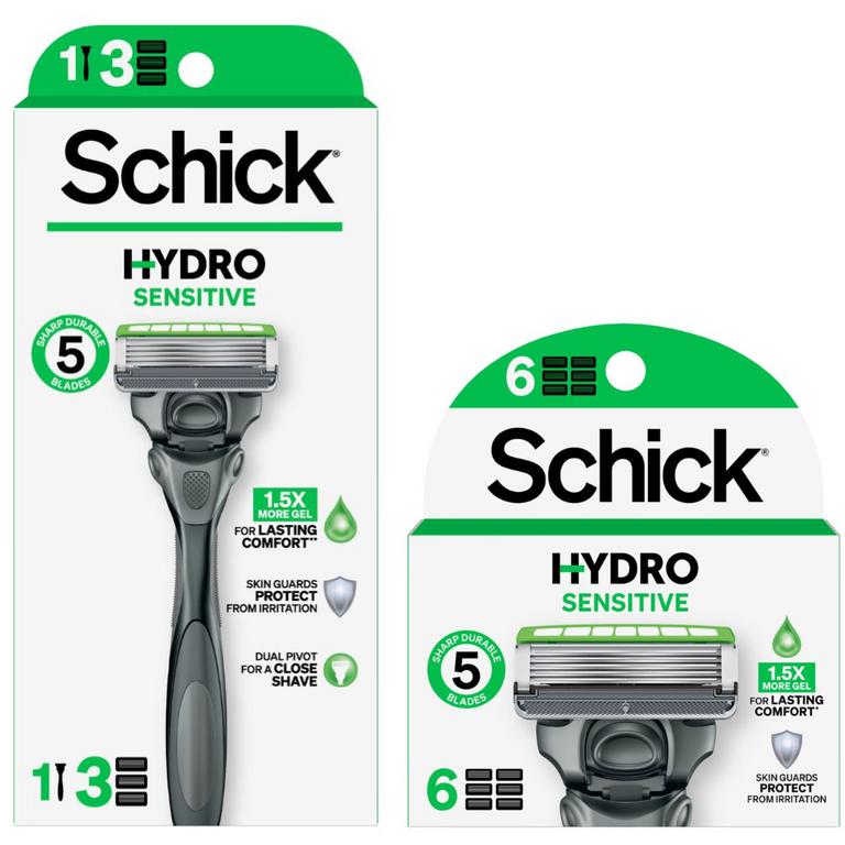 $3 off 1 on ONE (1) Schick® Hydro® or Schick® Quattro® Titanium* Razor or Refill (excludes Schick® Disposables) *coated blades