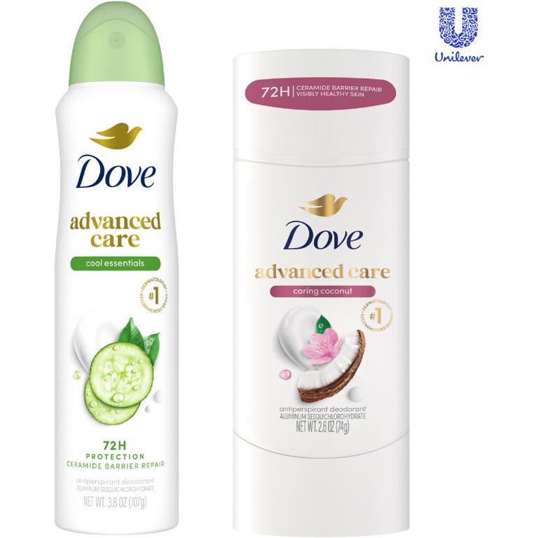 $2 off 2 on TWO (2) Dove sticks, dry spray, or clinical deodorant products.