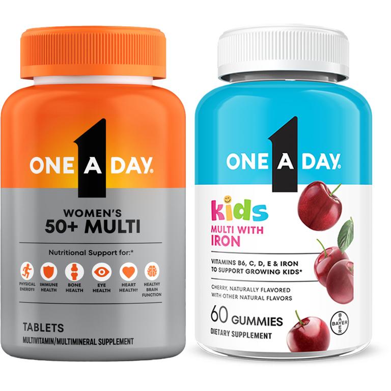 $6 off 2 on any TWO (2) One A Day® 65ct+ or One A Day® Kids 60ct