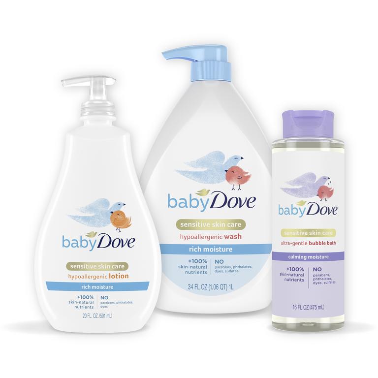 $5 off 2 on any TWO (2) Dove Baby products (includes Baby Wash, Lotion, Hair, and Bath) (Excludes trial and travel sizes)