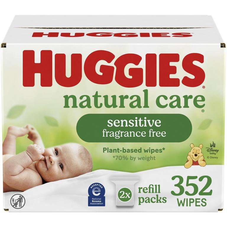 $0.50 off 2 off TWO (2) Huggies Natural Care Wipes 352 ct or Huggies Simply Clean Wipes 384 ct.
