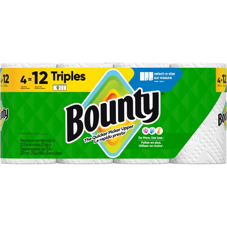 $2 off 1 ONE Bounty Paper Towel Product 6 Double Roll, 6 Double Plus Roll and 4 Triple Roll (excludes Bounty Essentials and trial/travel size).