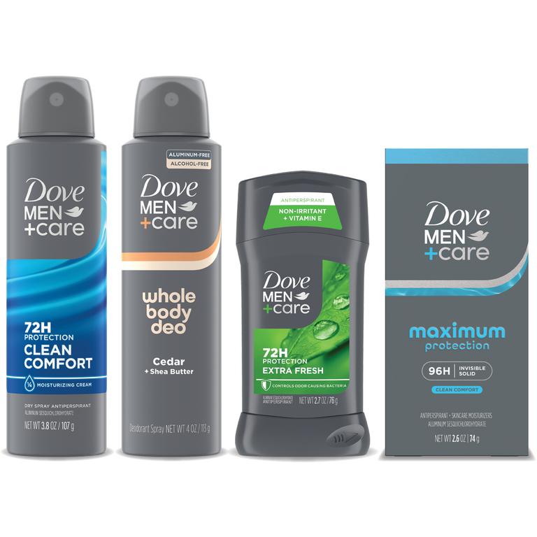 $4 off 2 on any TWO (2) Dove Men+Care Antiperspirant or Deodorant Stick, Dry Spray, or Whole Body (excludes Twin Packs and Trial&Travel Sizes)