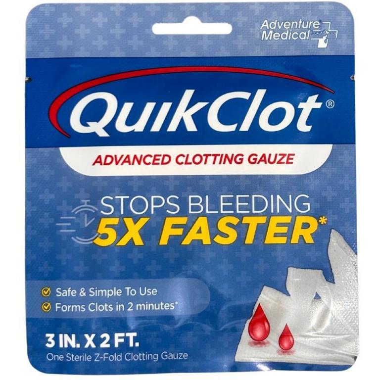 $4 off 1 on ONE (1) QuikClot Advanced Clotting Gauze 3 in. x 2 ft.