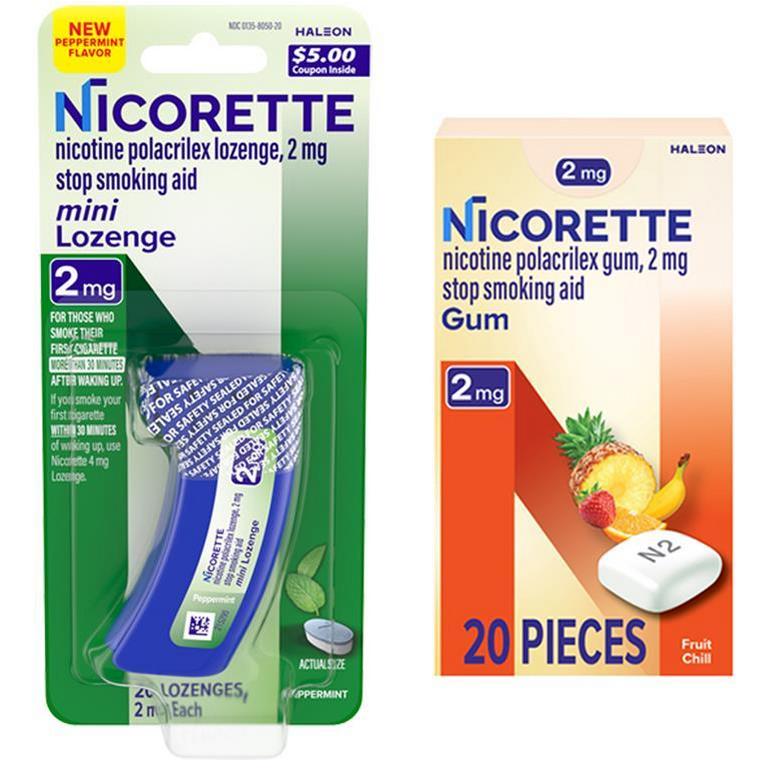 $4 off 1 on ONE (1) Nicorette 20ct or 24ct