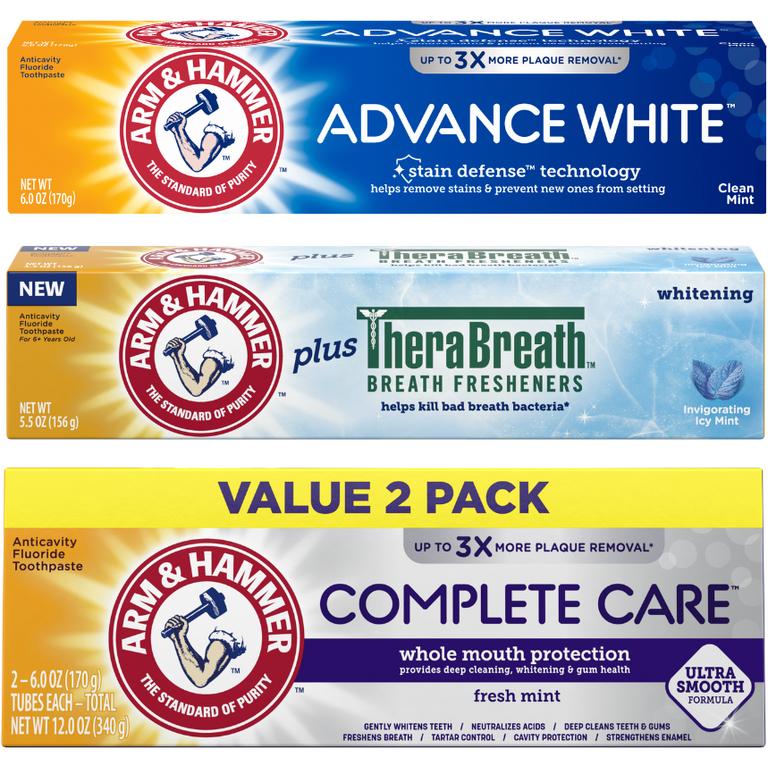 $1.50 off 1 on any ONE (1) ARM & HAMMER™ Adult Toothpaste. Any variety. Excludes trial/travel sizes.