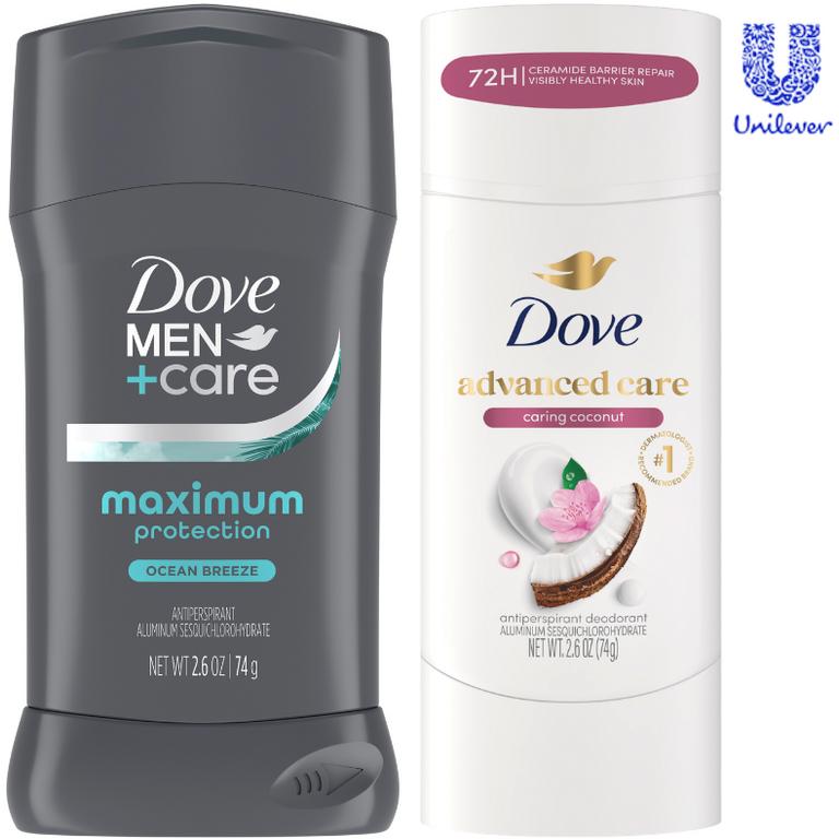 $7 off 2 on TWO (2) Dove / Dove Men + Care deodorant products.