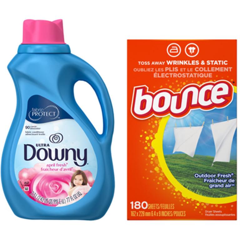 $1 off 1 ONE Bounce, Downy or Tide Laundry Care Select Varieties