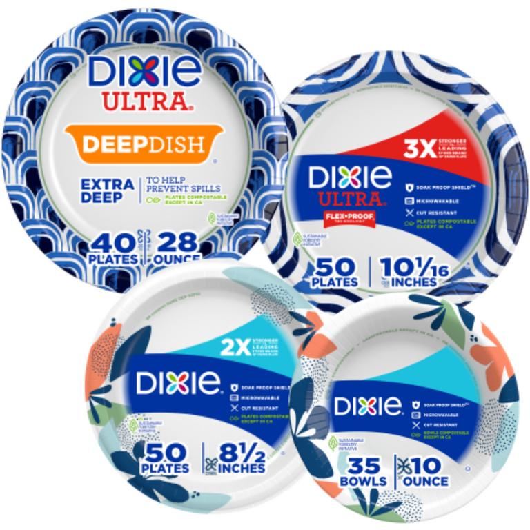 $0.50 off 1 on any ONE (1) package of Dixie Ultra® or Dixie® Plates and Bowls