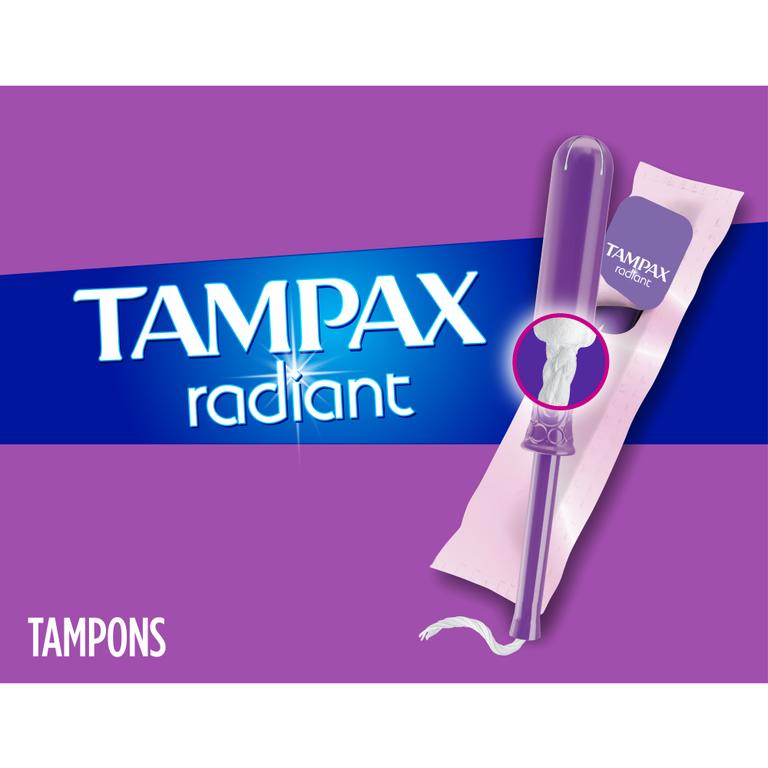 $2 off 2 TWO Tampax Radiant (14ct) (excludes trial/travel size).