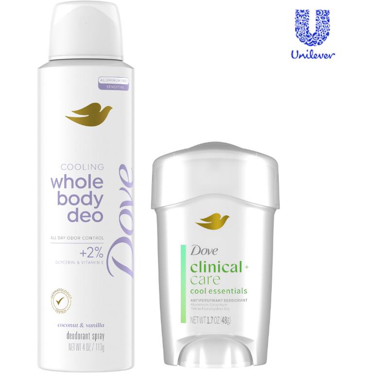 $8 off 2 on TWO (2) Dove clinical and whole body deodorant products.