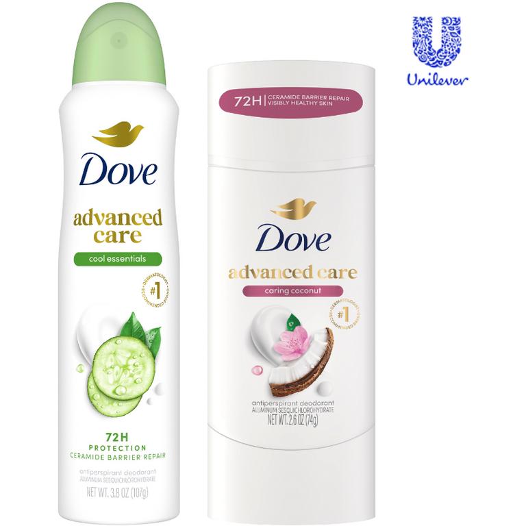 $6 off 2 on TWO (2) Dove sticks and dry spray deodorants.