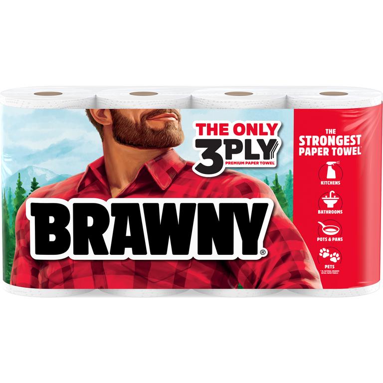 $1 off 1 on any ONE (1) package of Brawny® Paper Towels, 2 roll or larger