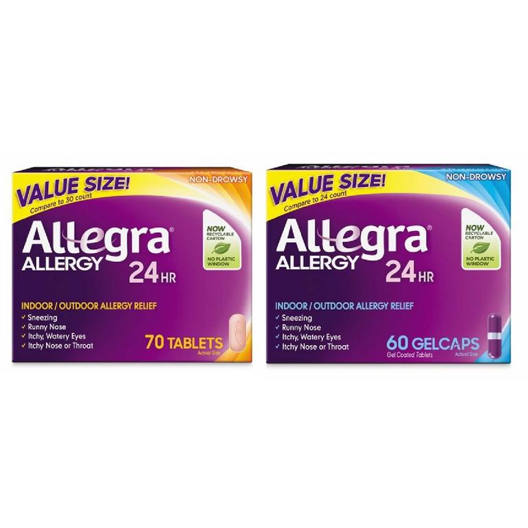 $8 off 1 on ONE (1) Allegra® 60ct GelCap or 70-90ct Tablet Allergy Product