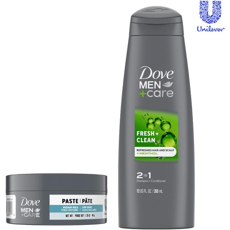 $4 off 2 on TWO (2) Dove Men + Care hair products.