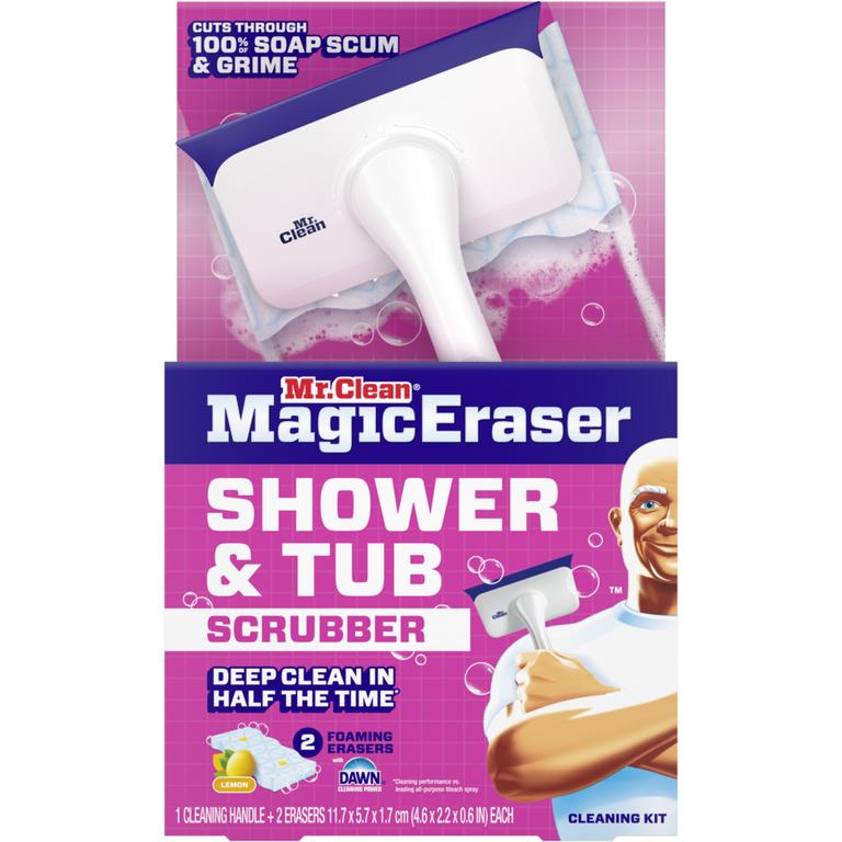 $3 off 1 ONE Mr. Clean Shower and Tub Scrubber Starter Kit.