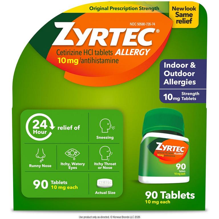 $10 off 1 on any ONE (1) ZYRTEC® Allergy 90 ct.
