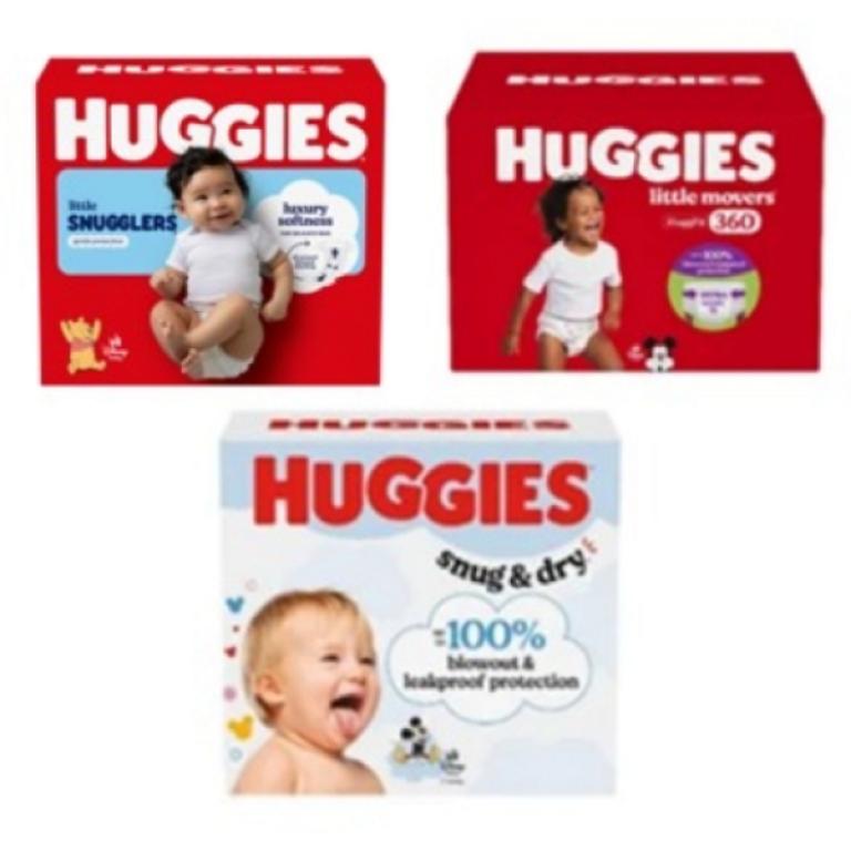 $3 off 2 on any TWO (2) Packages of Huggies® Diapers, Little Movers®, Little Movers® HuggFit™ 360, Little Snugglers®, Overnites, Snug & Dry™, and Skin Essentials™ (Valid only on 10ct. or larger.)