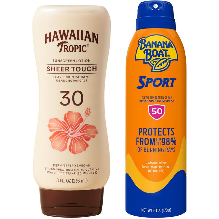 $2 off 1 on ONE (1) Banana Boat® or Hawaiian Tropic® Sun Care Product (excludes 1 oz., 1.8 oz., 2 oz., lip balm & trial sizes)