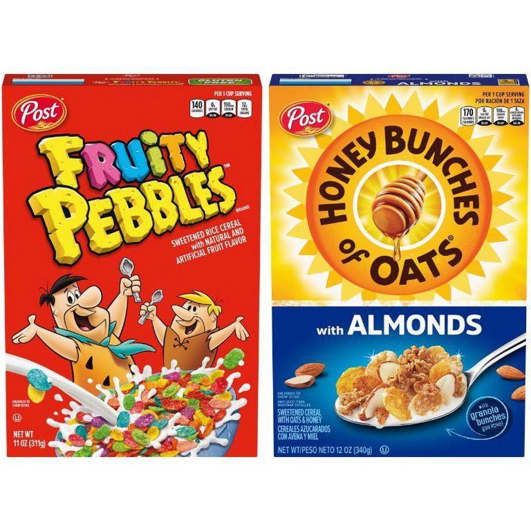 $0.90 off 2 via Rebate TWO (2) Post Cereals (Select Sizes/Varieties)