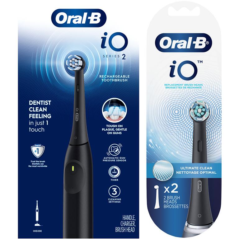$10 off 1 ONE Oral-B iO Rechargeable Electric Toothbrush AND ONE Oral-B iO or non-iO Replacement Brush Heads (excludes travel/trial size).