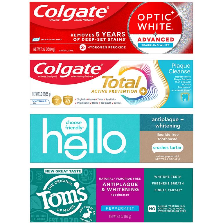 $6 off 2 On any TWO (2) Colgate Optic White Advanced, Purple, Charcoal, Sensitivity Relief, Total Gum Protect, Plaque Cleanse, Sensitivity Mineral Shield, Tom's of Maine or hello Adult Toothpastes