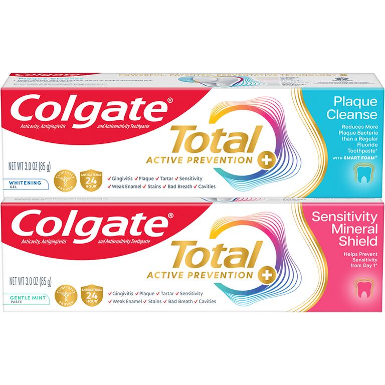 $10 off 2 One any TWO (2) Colgate Total Plaque (3oz), Total Gum Pro (3oz), or Colgate Total Sensitivity (3oz) Toothpastes
