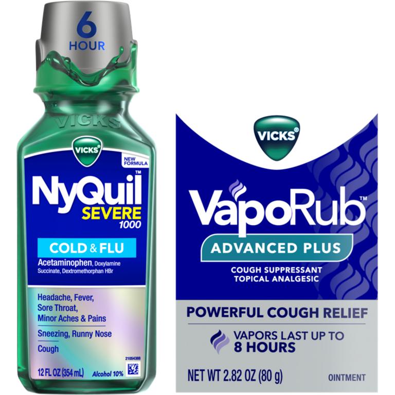$1.50 off 2 TWO DayQuil, NyQuil Adult & Kids, Sinex, Vapo, Vapo Drops, VapoCOOL Drops, (excludes 1oz, 4oz, 2ct & 8ct DayQuil or NyQuil products, NyQuil Adult Chews, VapoRub 12g, VapoCOOL Drops 12 & 18ct, Vapo Pops Kids, and trial/travel sizes).