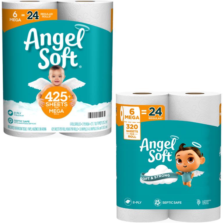 $1.50 off 3 on any THREE (3) Packages of Angel Soft® Bath Tissue, 6 Mega Roll. 