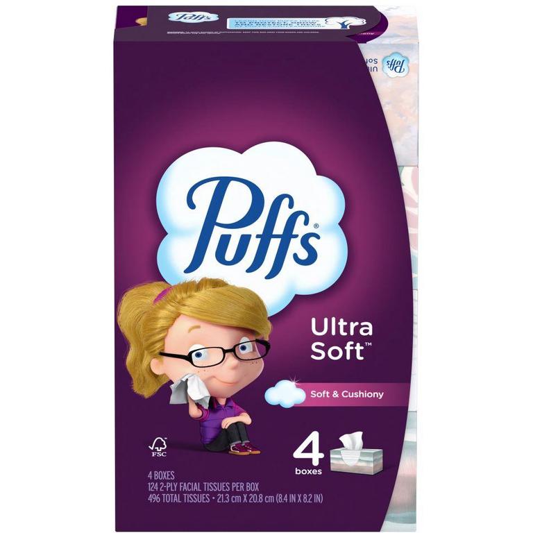 $1 off 1 ONE 4-Pack Puffs Facial Tissue Select Varieties
