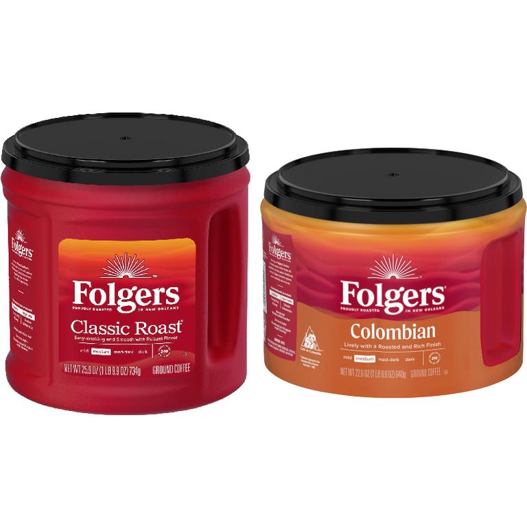$3 off 1 on ONE (1) Folgers® Classic (25.9oz) or Folgers® Colombian (22.6oz)