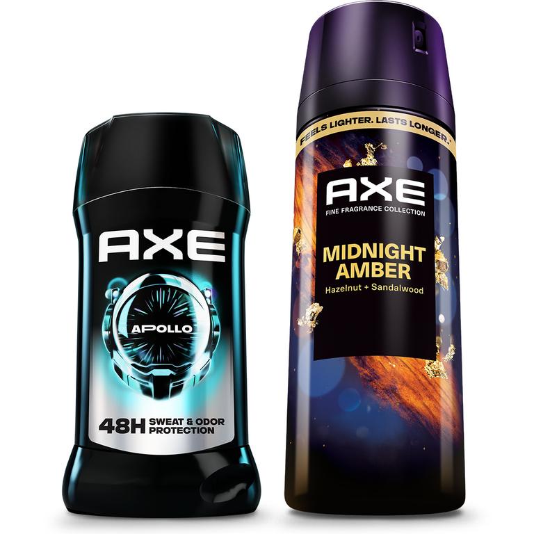 $6 off 2 on any TWO (2) AXE Body Sprays or Sticks (excludes twin packs, trial and travel sizes)