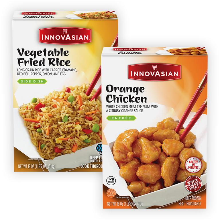 $3 off 2 TWO (2) InnovAsian Frozen Multi-Serve Entrees 18oz or Sides 18oz
