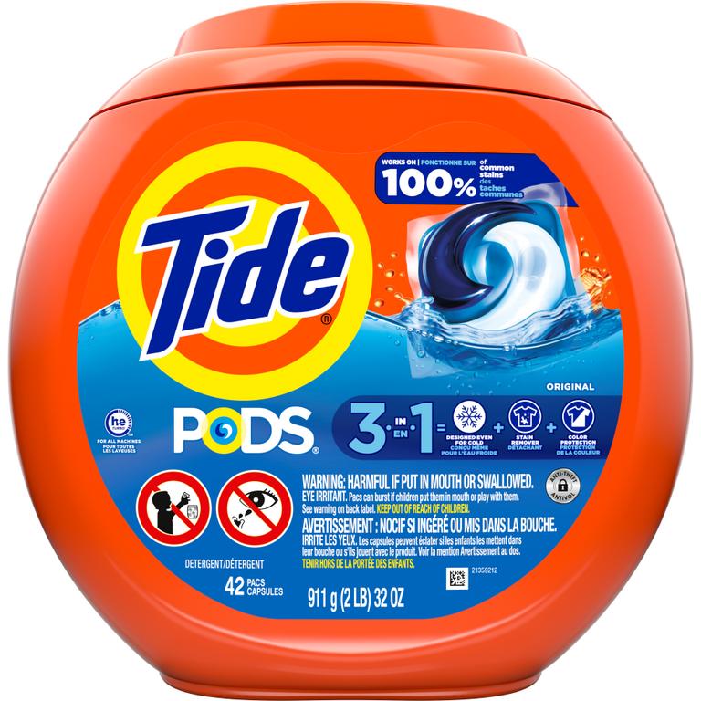 $3 off 1 ONE Tide PODS Laundry Detergent 32-42 ct (excludes 35 ct) OR Tide Power PODS 25 ct (excludes Tide Rinse, Tide Liquid/Powder Laundry Detergent, Tide Simply and trial/travel size).