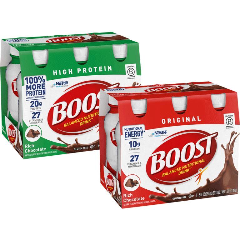 $6 off 2 on any TWO (2) BOOST® Nutritional Drinks 4pk or Larger