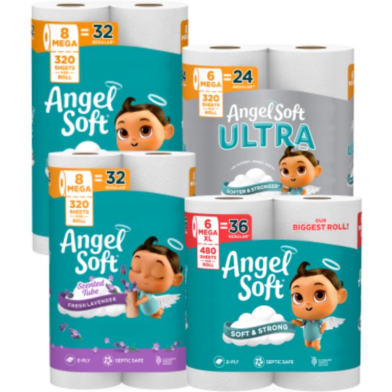 $0.50 off 1 on any ONE (1) package of Angel Soft® Bath Tissue, any size