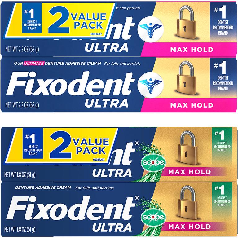 $1 off 1 ONE FIXODENT ADHESIVE SINGLE, OR TWIN/TRIPLE PACK 1.4 oz or larger (excludes trial/travel size).