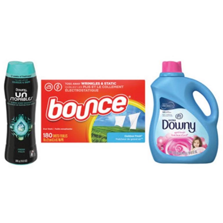 $2 off 1 ONE Bounce, Downy, Gain or Tide Simply Laundry Care Select varieties.