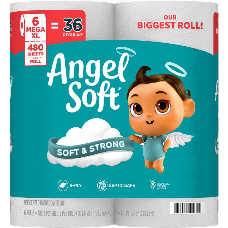 $1 off 1 off any ONE (1) package of package of Angel Soft® Bath Tissue, 6 Mega XL Roll