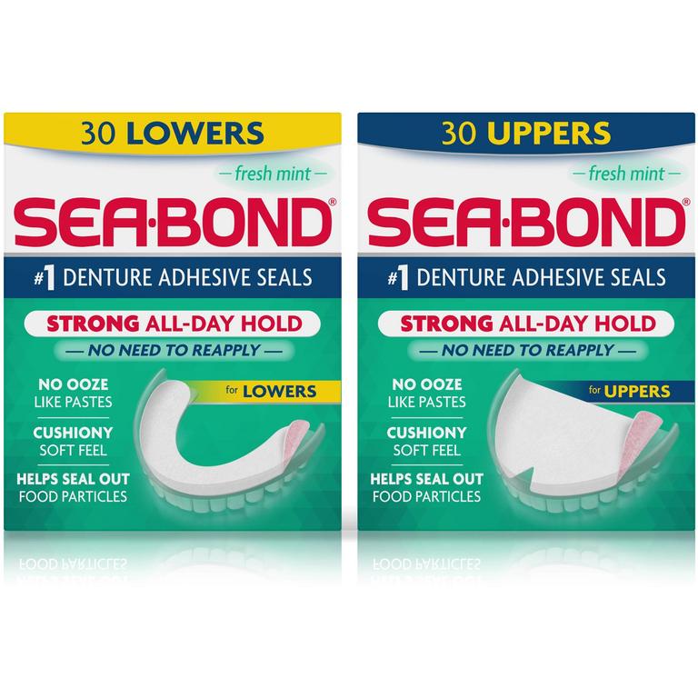 $2 off 1 on ONE (1) Sea-Bond Denture Adhesive Seals Fresh Mint