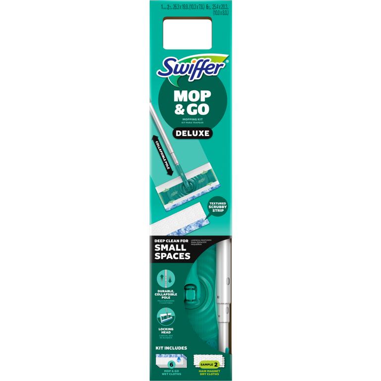 $5 off 1 ONE Swiffer Sweeper Deluxe or 8ct 6ft Duster Starter Kits (excludes 3ft Dusters, short handle Dusters, 1-2ct Dusters and trial/travel size).